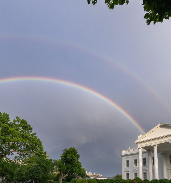 Fachada norte de la Casa Blanca en Washington, fotografía oficial de archivo