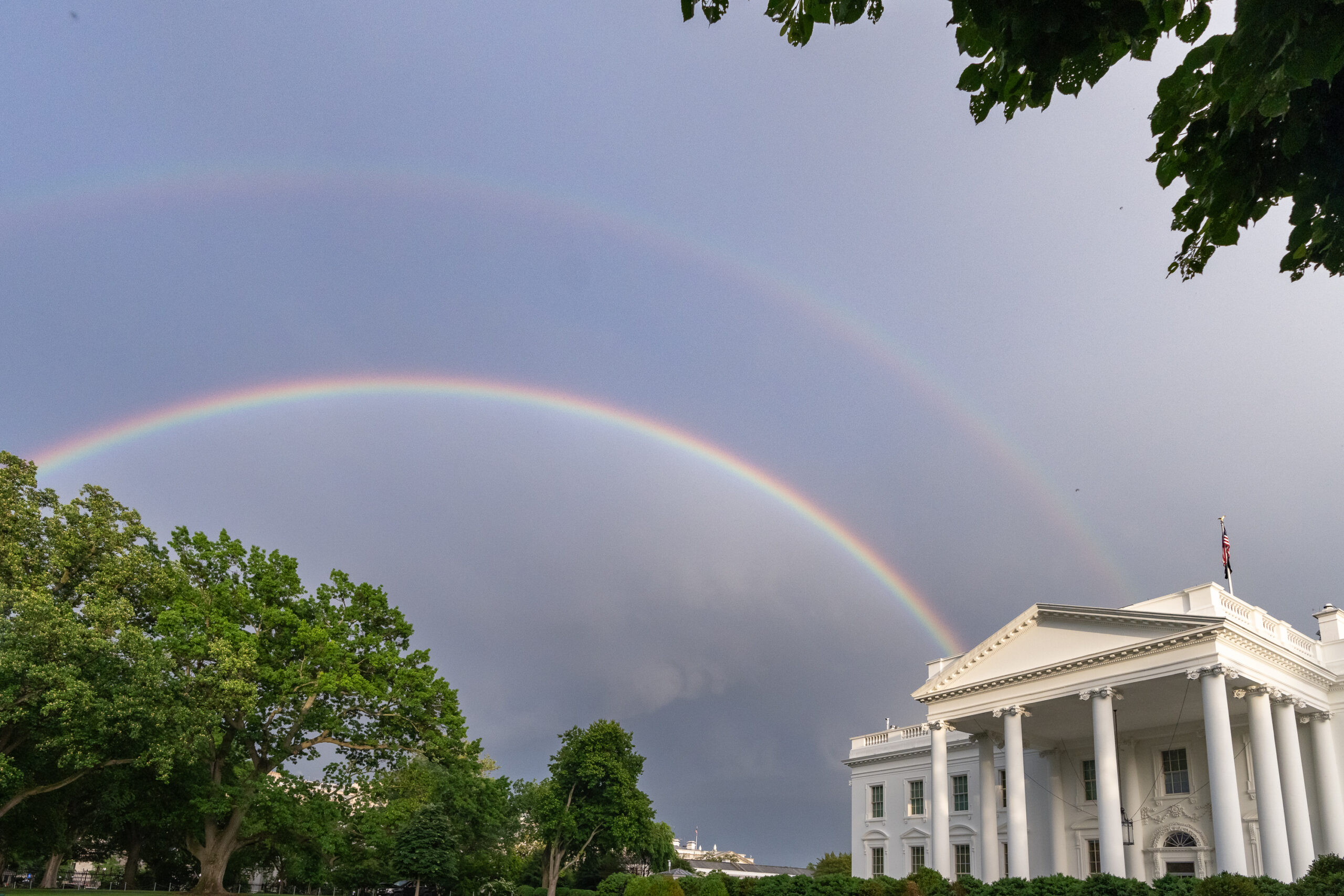 Fachada norte de la Casa Blanca en Washington, fotografía oficial de archivo