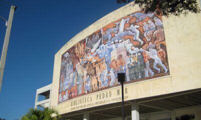Biblioteca Pedro Mir de la UASD en Santo Domingo, fotografía de archivo
