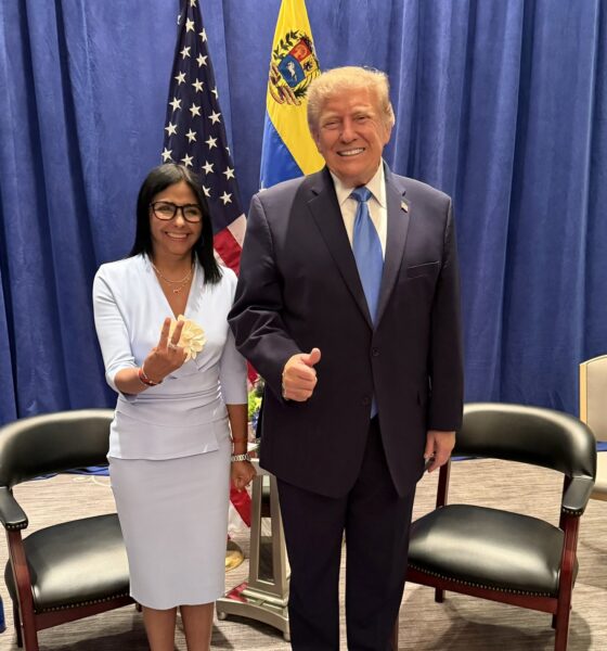 Delcy Rodríguez y Donald Trump durante su encuentro en Nueva York el 23 de septiembre de 2026