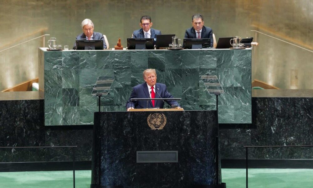 Donald Trump durante su discurso ante la Asamblea General de Naciones Unidas
