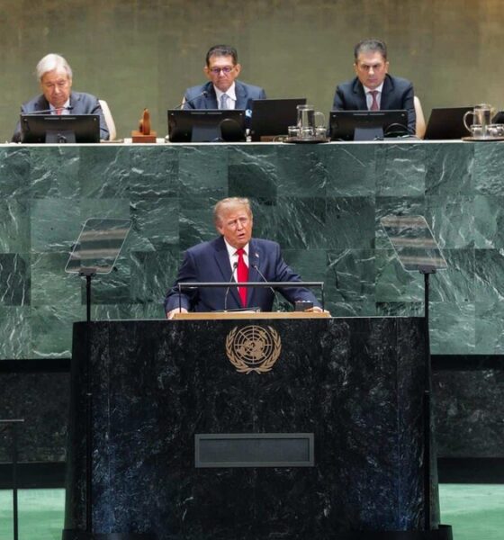 Donald Trump durante su discurso ante la Asamblea General de Naciones Unidas