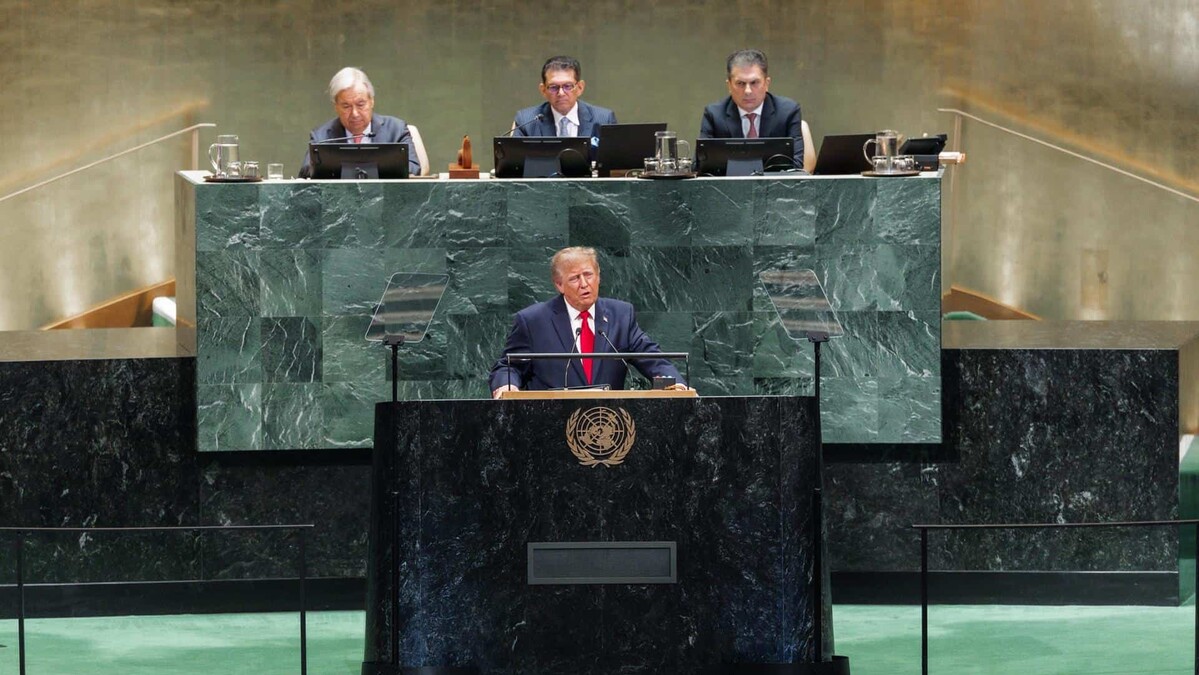 Donald Trump durante su discurso ante la Asamblea General de Naciones Unidas